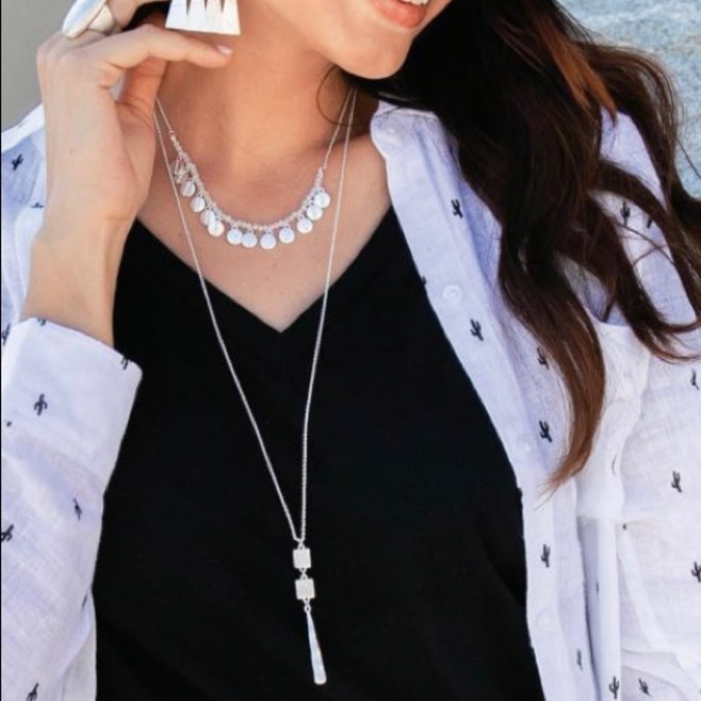 💥FINAL PRICE DROP🔥 Park Lane Cove Necklace, 2 in one, Matte Silver NWT